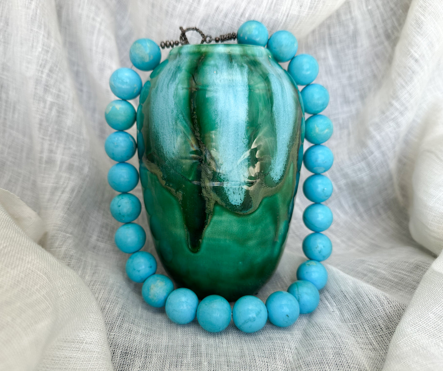 Chunky Turquoise Beaded Necklace