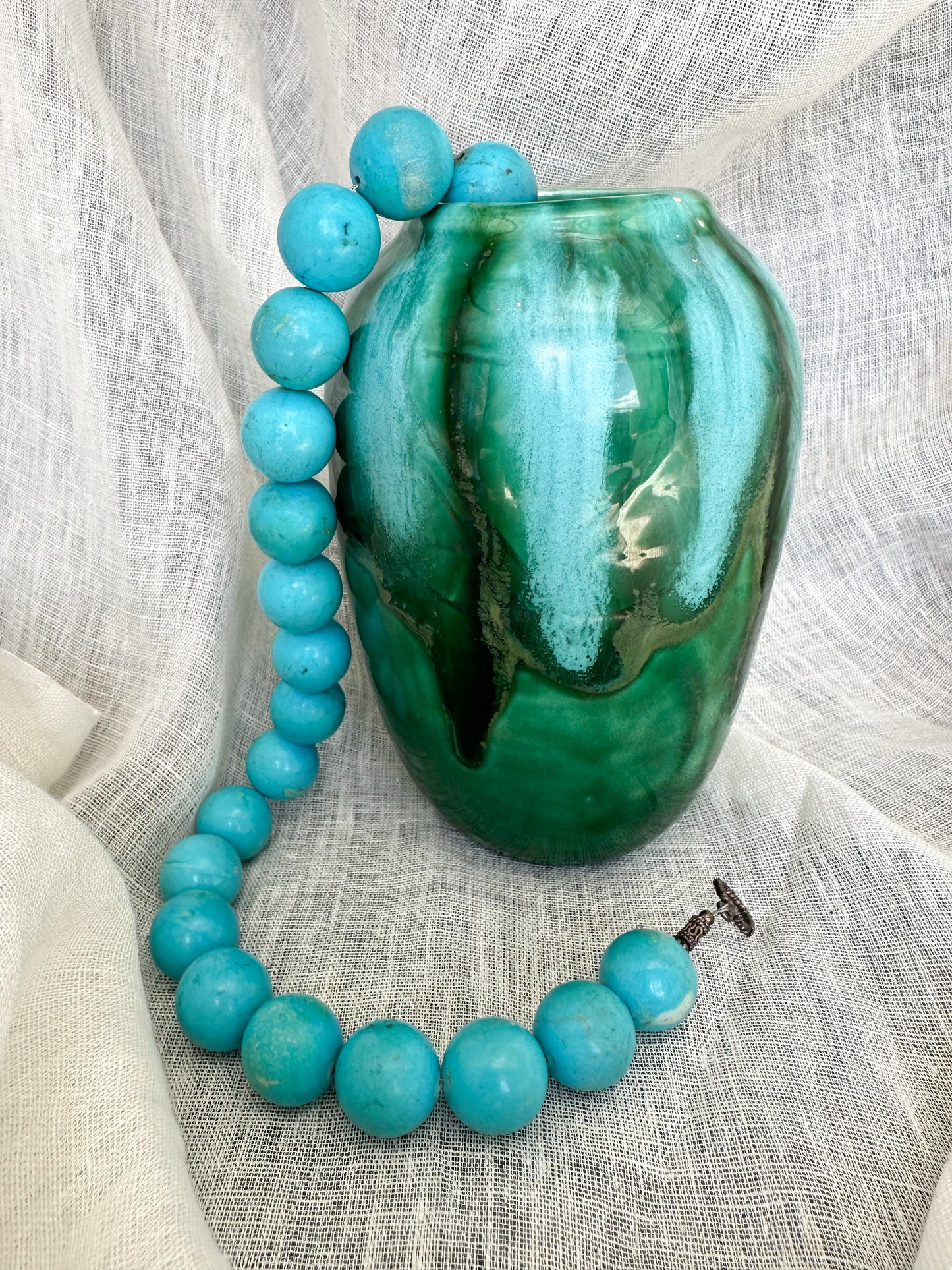 Chunky Turquoise Beaded Necklace